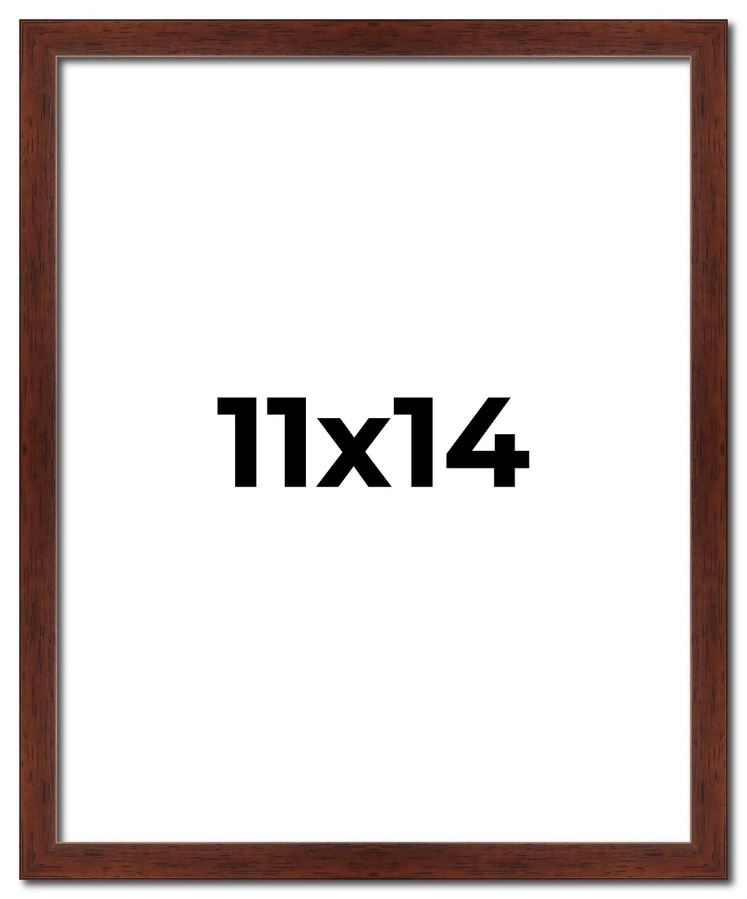 Photo Size Classic Modern Brown Frame - UV Acrylic, Foam Board Backing, Hanging Hardware